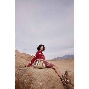 Myra Bag Handmade Yesteryear Shoulder Bag Upcycled Canvas & Cowhide Leather